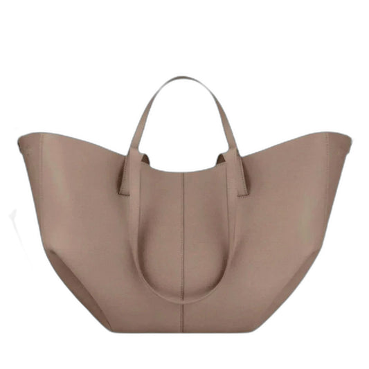 Effortless Tan Leather Tote Bag for Women with Casual Style