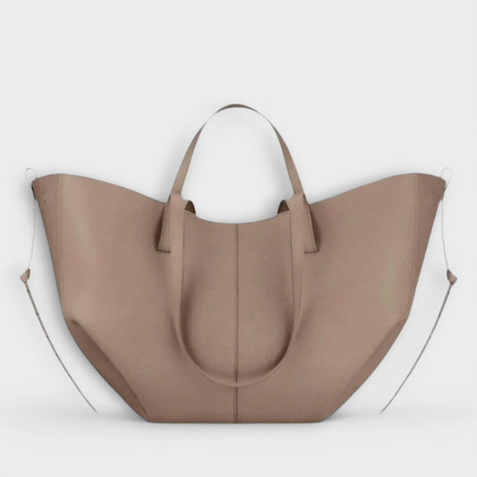 Effortless Tan Leather Tote Bag for Women with Casual Style