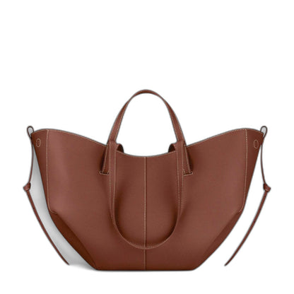 Effortless Tan Leather Tote Bag for Women with Casual Style