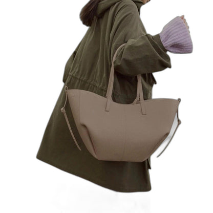 Effortless Tan Leather Tote Bag for Women with Casual Style