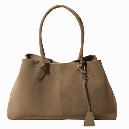Effortless Tan Leather Tote Bag for Women with Casual Style