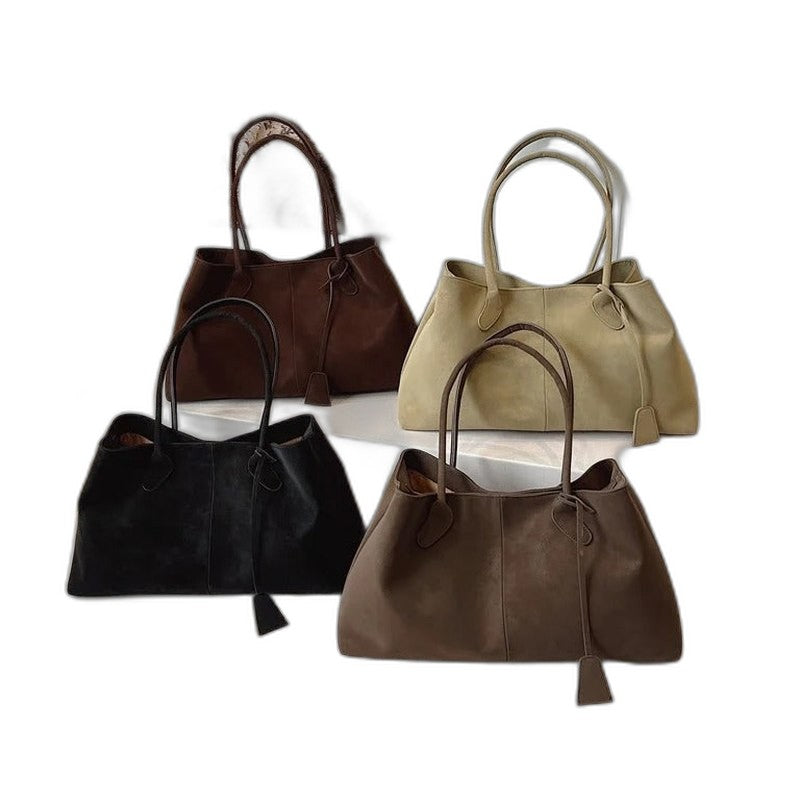 Effortless Tan Leather Tote Bag for Women with Casual Style