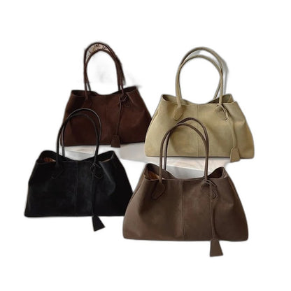 Effortless Tan Leather Tote Bag for Women with Casual Style