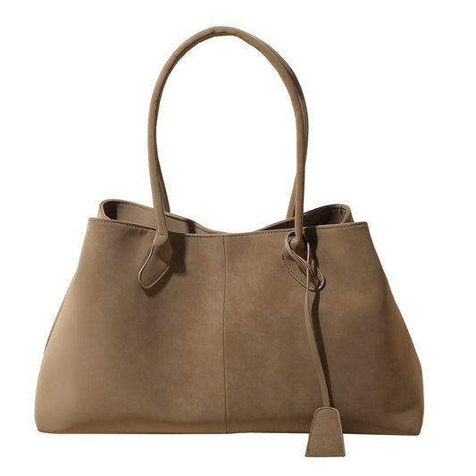 Effortless Tan Leather Tote Bag for Women with Casual Style