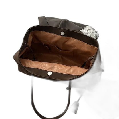 Effortless Tan Leather Tote Bag for Women with Casual Style