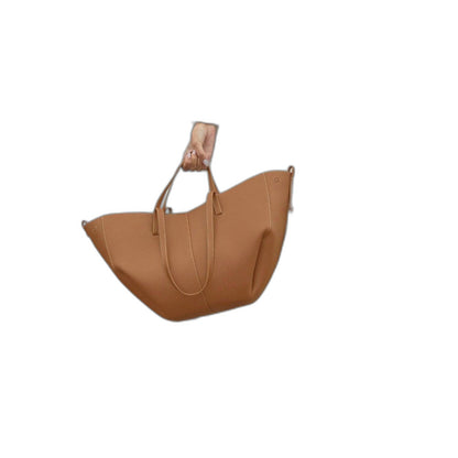Effortless Tan Leather Tote Bag for Women with Casual Style