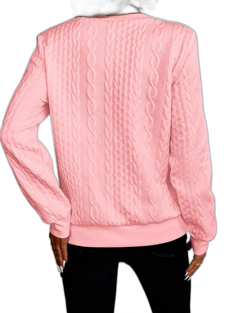 Effortless White Cable Knit Sweater for Women with High Neck Long Sleeve Zip Up Casual Style