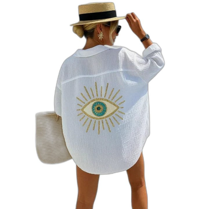 Effortless White Knit Cardigan Sweater for Women with Long Sleeve Flowing Casual Style