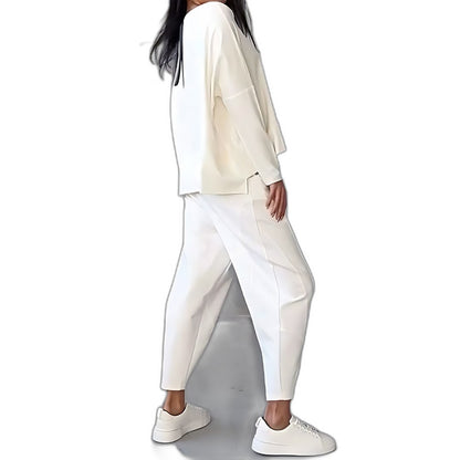 Effortless White Two Piece Set for Women with Casual Style
