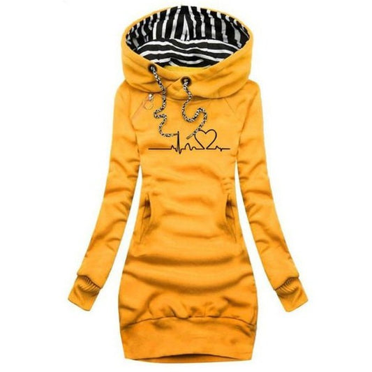 Effortless Yellow Knit Mini Dress for Women with High Neck Long Sleeve Bodycon Pockets Casual Style