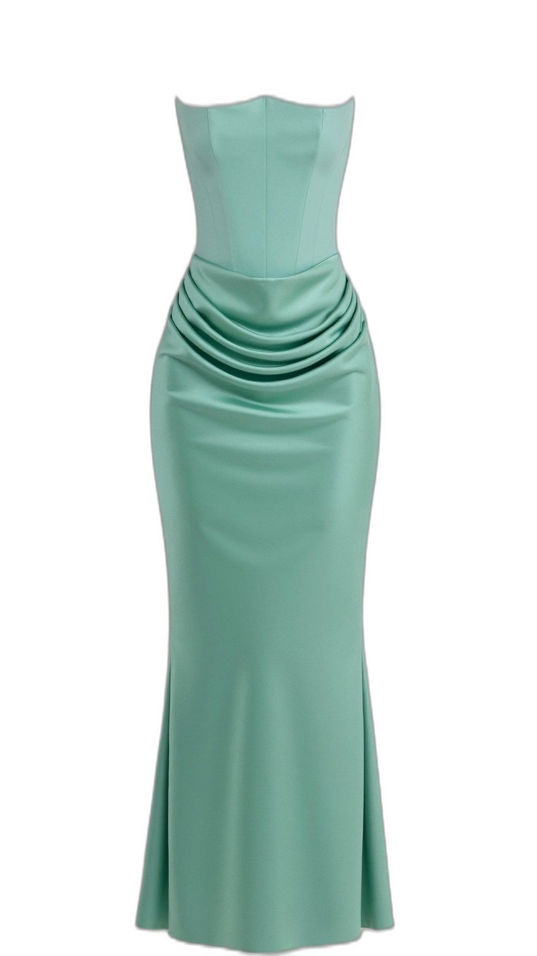 Elegant Black Maxi Dress for Women with Strapless Bodycon Ruched Party Style