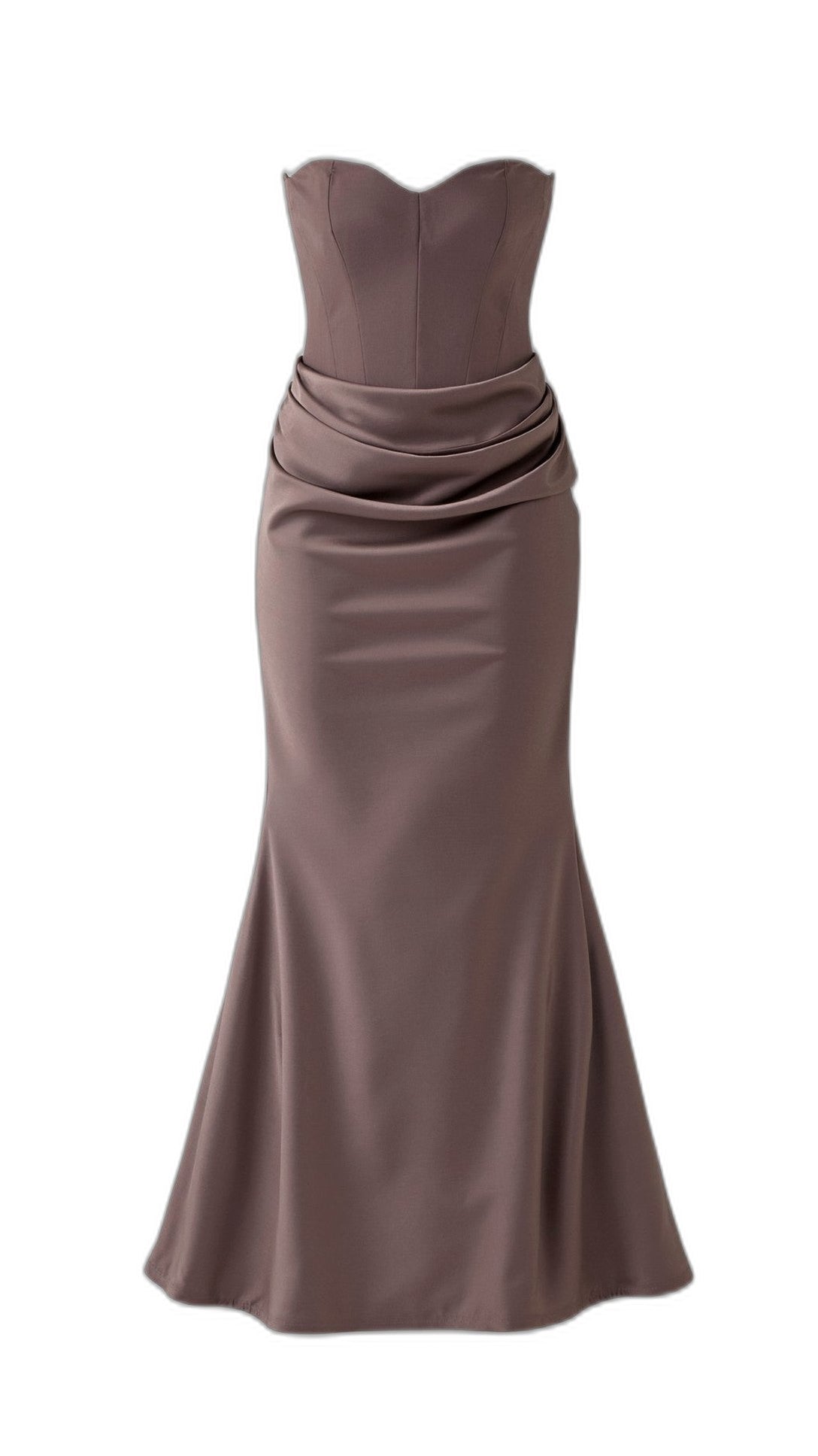 Elegant Black Maxi Dress for Women with Strapless Bodycon Ruched Party Style