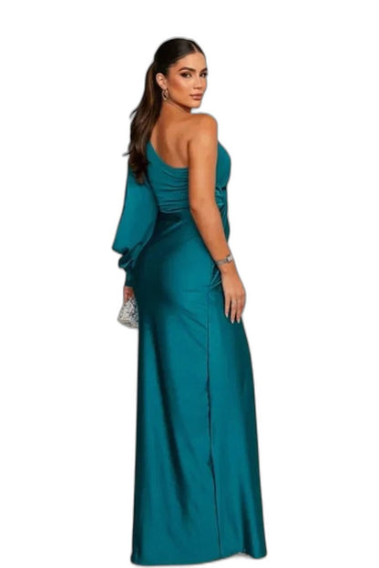 Elegant Black Maxi Dress for Women with Strapless Ruffle Flowing Party Style