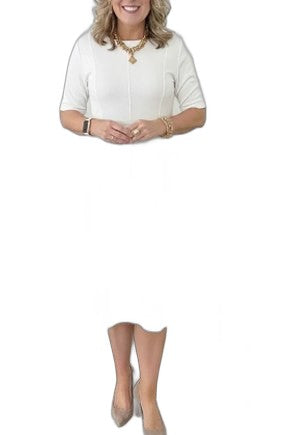 Elegant Black Midi Dress for Women with Crew Neck Short Sleeve A Line Fit And Flare Cocktail Style