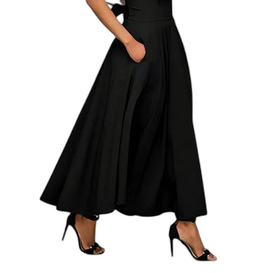 Elegant Black Skirt for Women with A Line High Waisted Cocktail Style