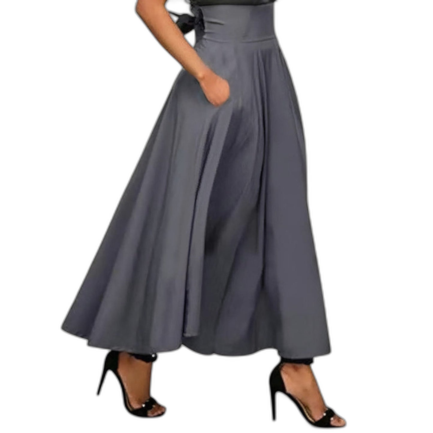 Elegant Black Skirt for Women with A Line High Waisted Cocktail Style