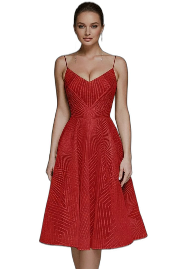Elegant Blue Midi Dress for Women with Sweetheart Sleeveless A Line Fit And Flare Cocktail Style
