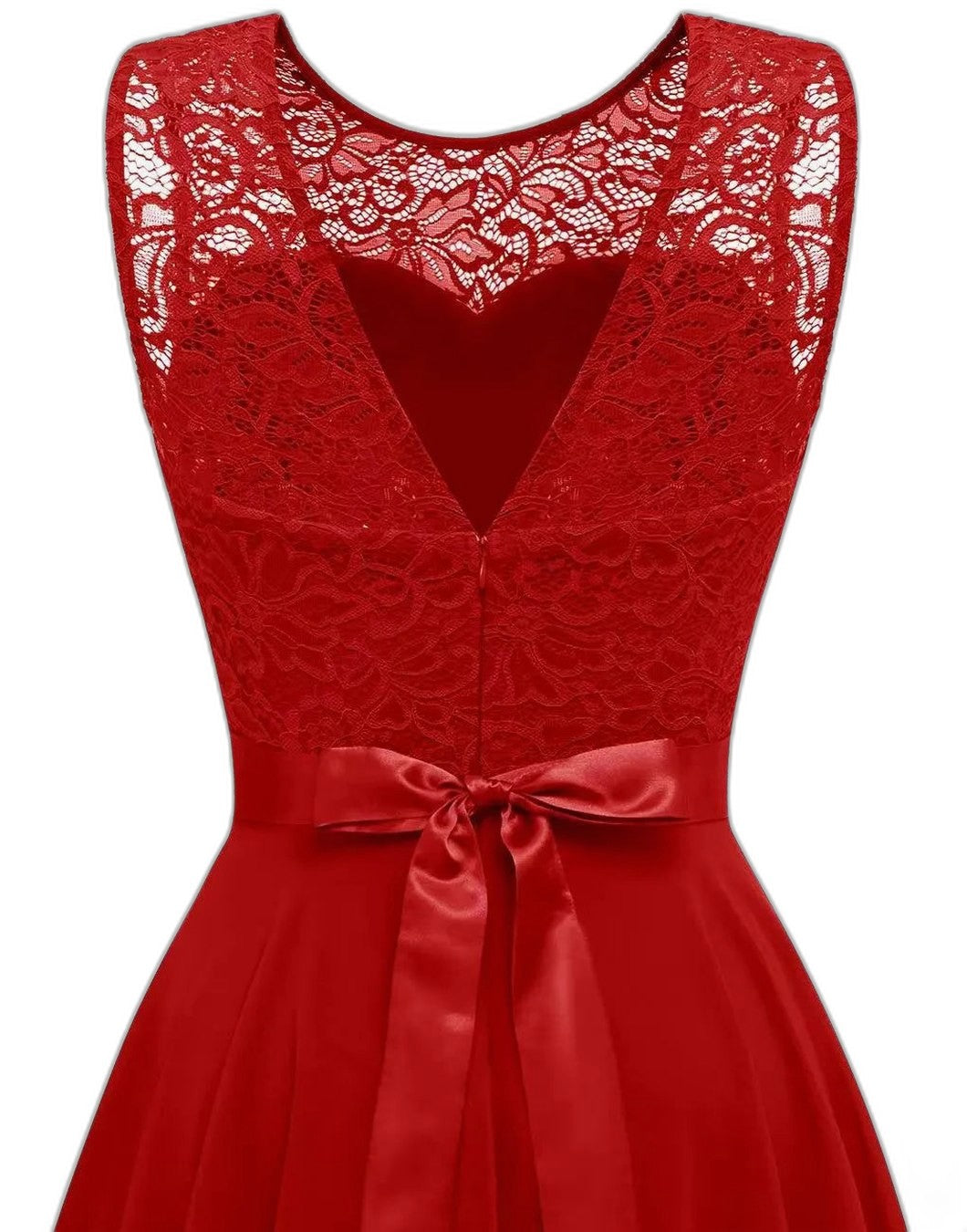 Elegant Burgundy Maxi Dress for Women with Crew Neck Sleeveless Fit And Flare High Low Cocktail Style