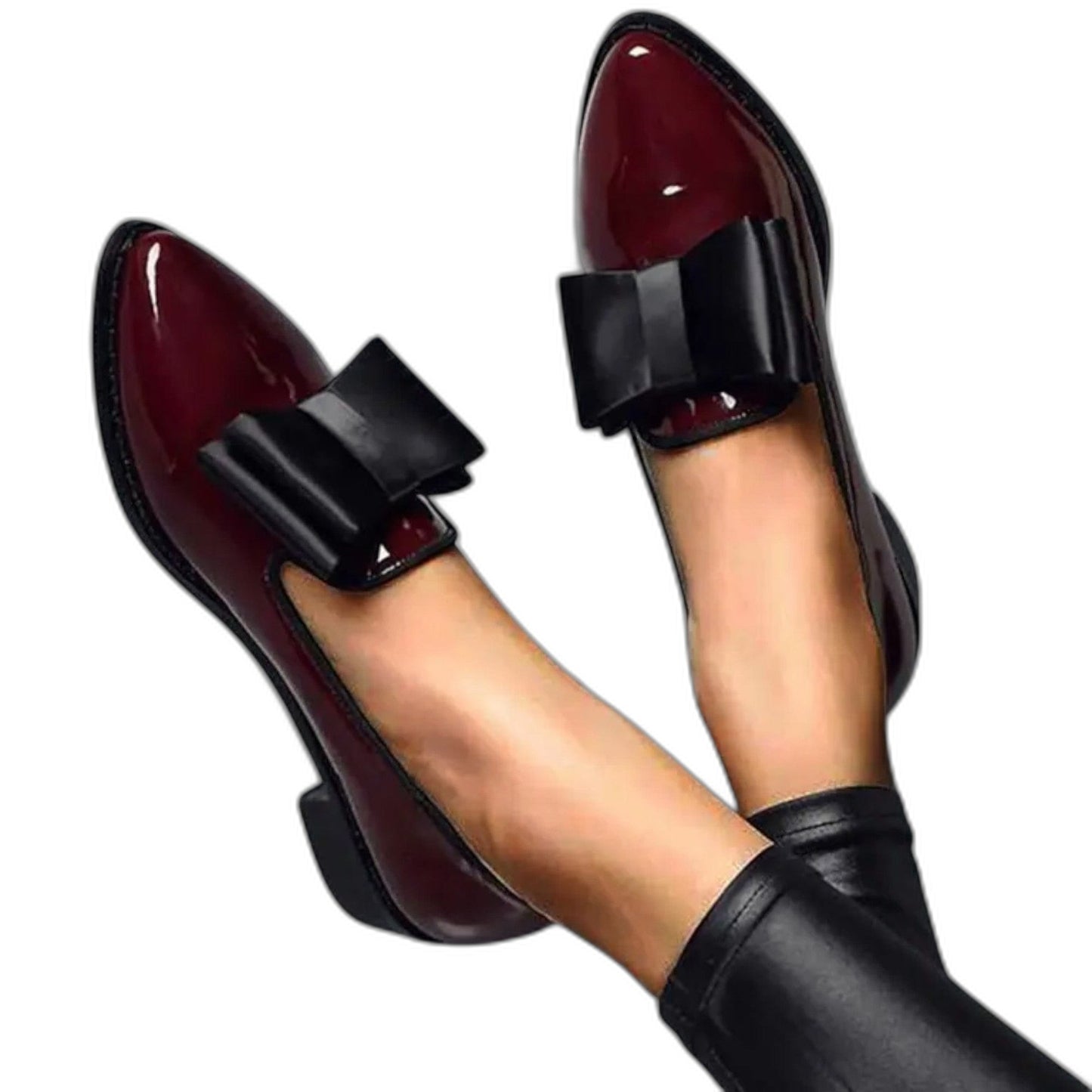 Elegant Leather Flats for Women with Pointed Toe Cocktail Style