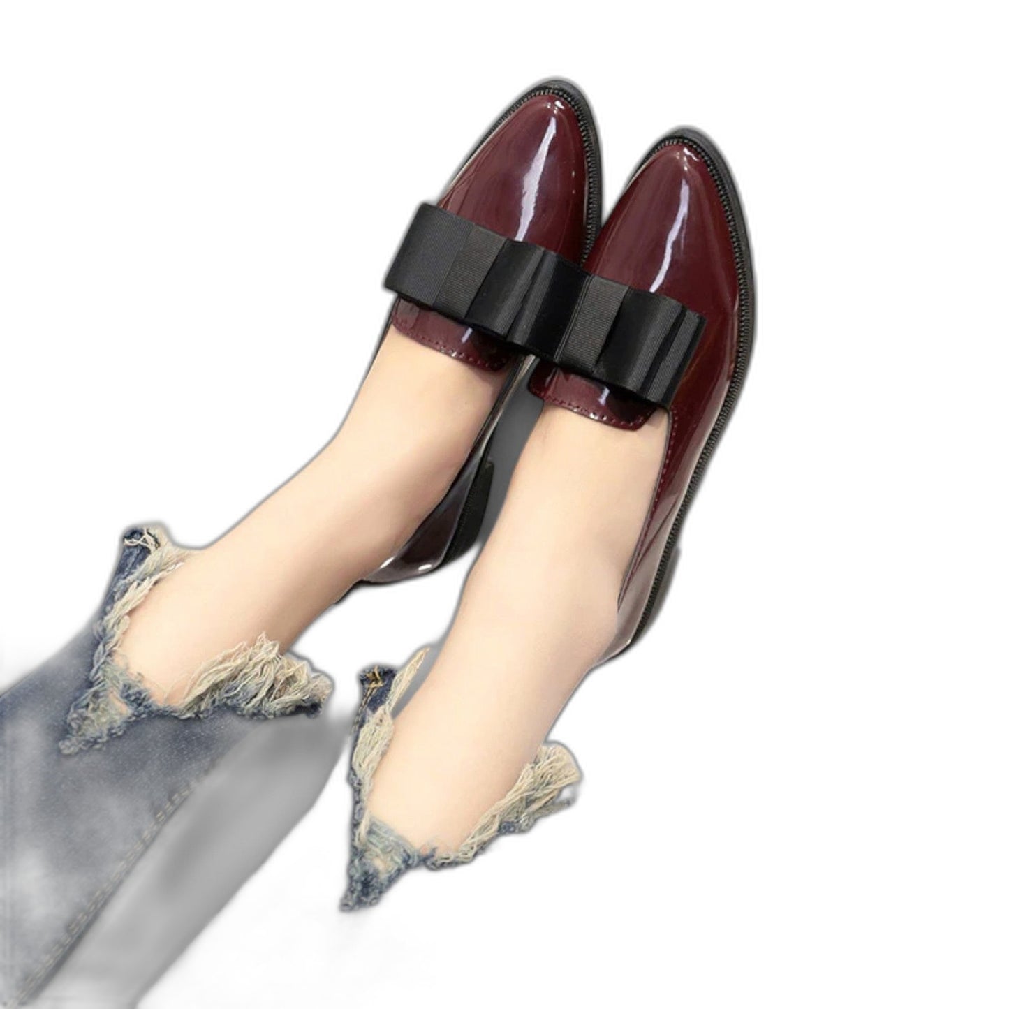 Elegant Leather Flats for Women with Pointed Toe Cocktail Style