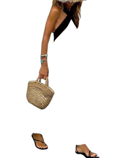 Elegant Maxi Dress for Women with Halter Sleeveless Flowing Vacation Style