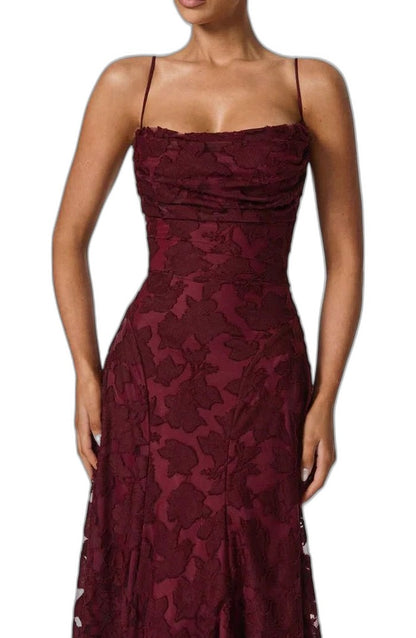 Elegant Pink Lace Maxi Dress for Women with Strapless A Line Formal Style