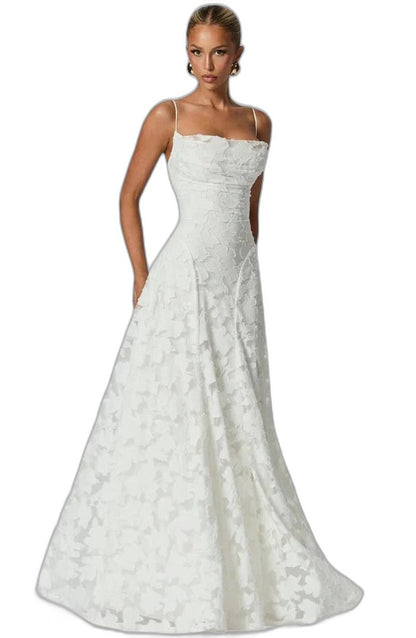 Elegant Pink Lace Maxi Dress for Women with Strapless A Line Formal Style