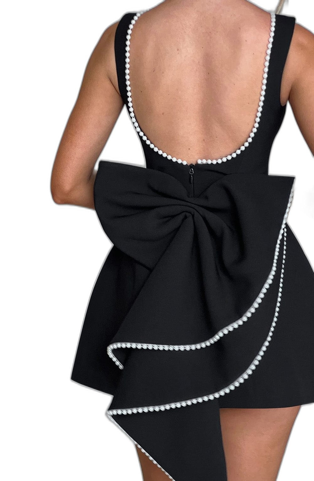 Elegant Pink Mini Dress for Women with Boat Neck Sleeveless Fit And Flare Pockets Party Style