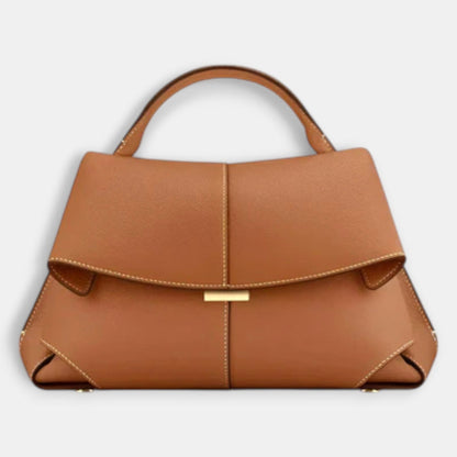 Stylish Black Leather Satchel Bag for Women with Office Style