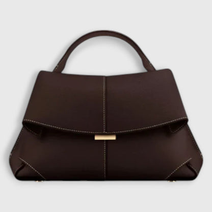 Stylish Black Leather Satchel Bag for Women with Office Style
