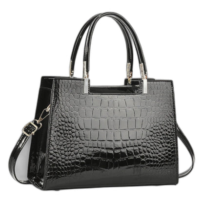Stylish Black Leather Satchel Bag for Women with Office Style