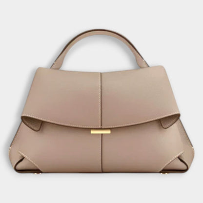 Stylish Black Leather Satchel Bag for Women with Top Handle Office Style