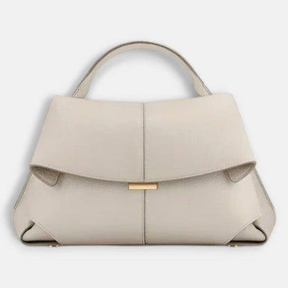 Stylish Black Leather Satchel Bag for Women with Top Handle Office Style