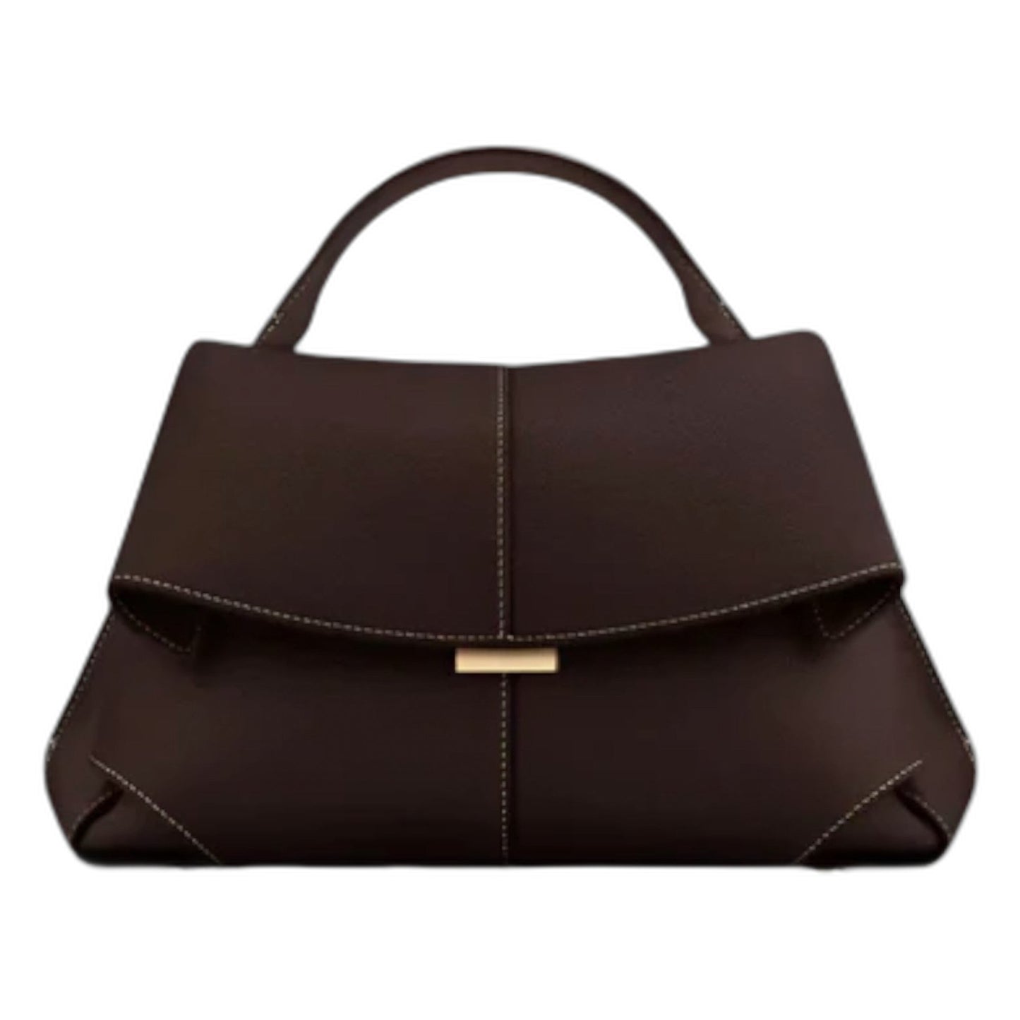 Stylish Black Leather Satchel Bag for Women with Top Handle Office Style
