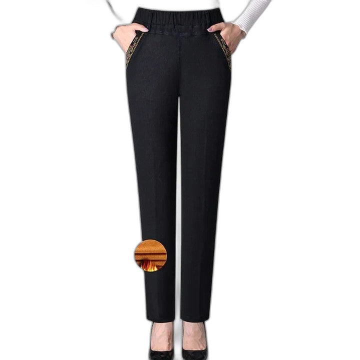 Stylish Black Pants for Women with High Waisted Straight Leg Office Style