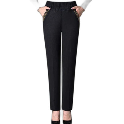 Stylish Black Pants for Women with High Waisted Straight Leg Office Style