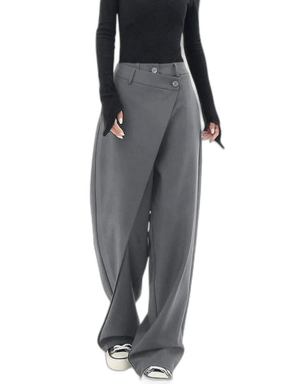 Stylish Black Wide Leg Pants for Women with High Waisted Office Style