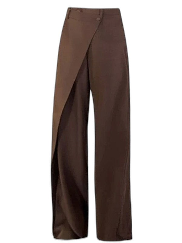 Stylish Black Wide Leg Pants for Women with High Waisted Office Style