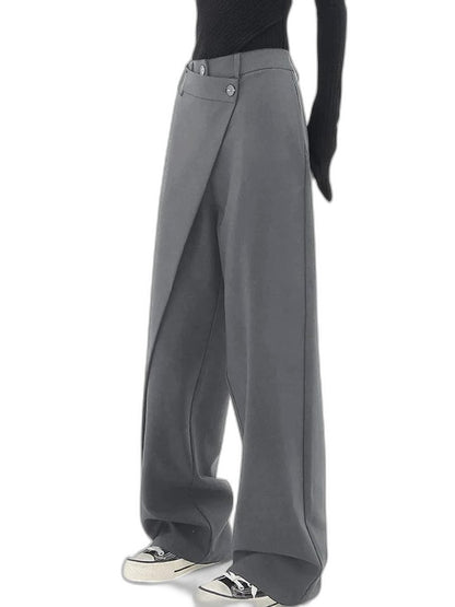 Stylish Black Wide Leg Pants for Women with High Waisted Office Style