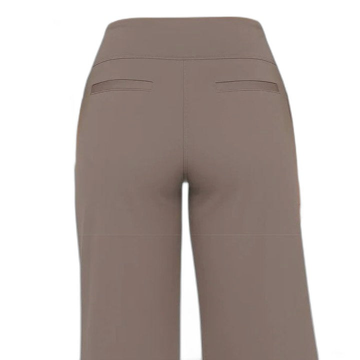 Stylish Black Wide Leg Pants for Women with High Waisted Pockets Office Style