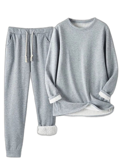 Stylish Blue Two Piece Set for Women with Pockets Lounge Style