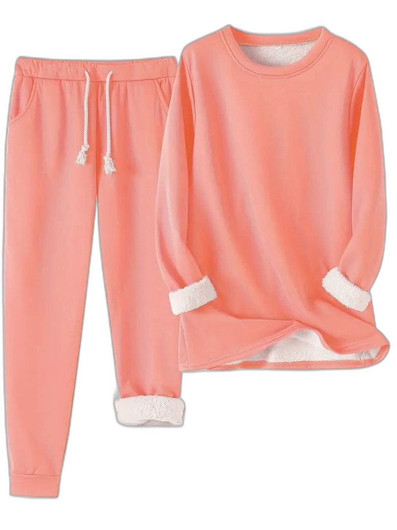 Stylish Blue Two Piece Set for Women with Pockets Lounge Style
