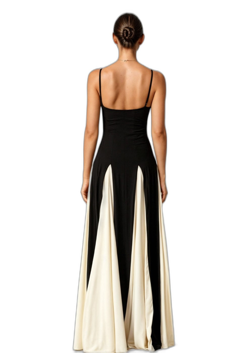 Stylish Color Block Jumpsuit for Women with Sweetheart Spaghetti Strap Pleated Wide Leg Party Style