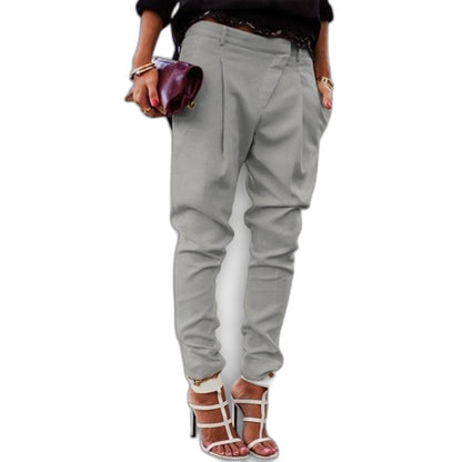 Stylish Cream Pants for Women with High Waisted Office Style