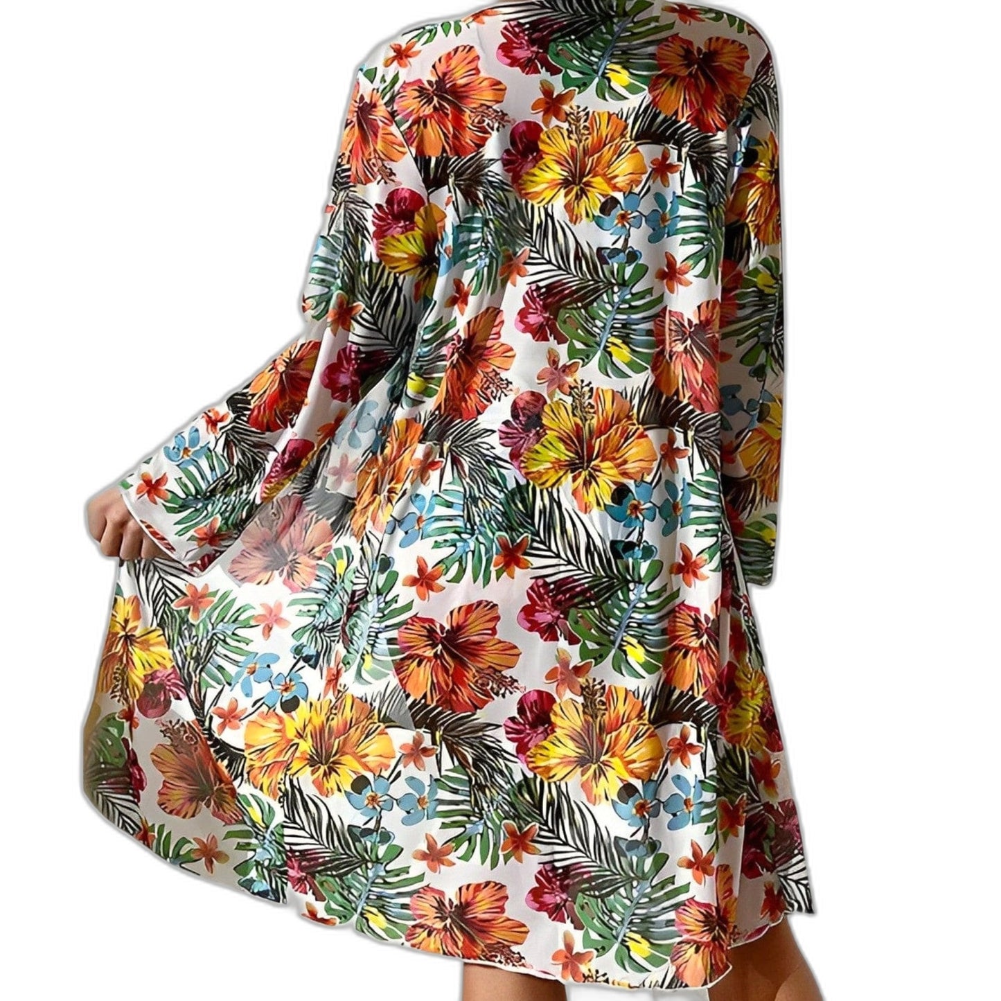 Stylish Floral Bikini for Women with Long Sleeve Vacation Style