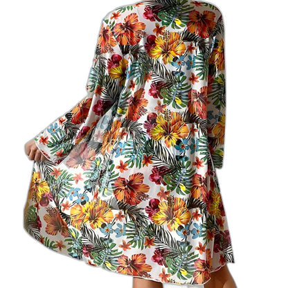 Stylish Floral Bikini for Women with Long Sleeve Vacation Style