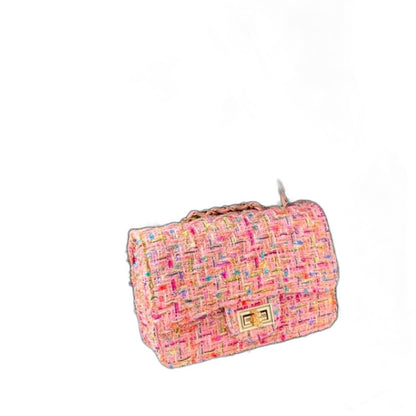 Stylish Geometric Shoulder Bag for Women with Chain Strap Party Style
