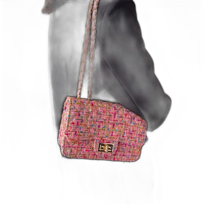 Stylish Geometric Shoulder Bag for Women with Chain Strap Party Style