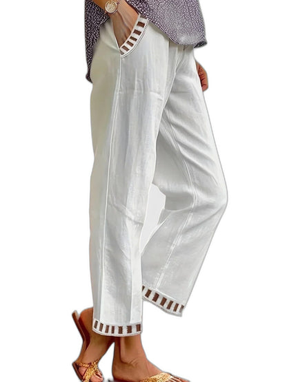 Stylish Grey Trousers for Women with Cropped Straight Leg Office Style