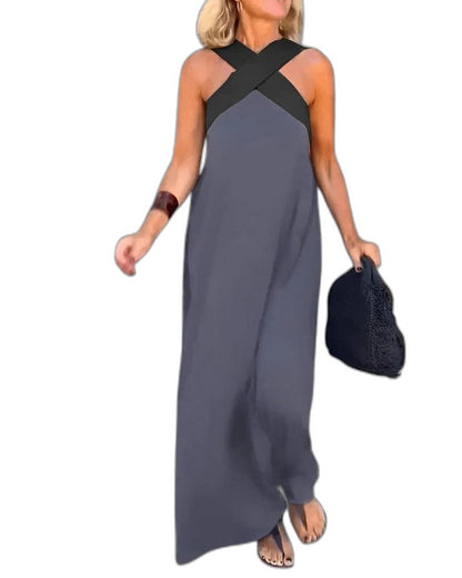 Stylish Jumpsuit for Women with Halter Sleeveless Wide Leg Flowing Party Style